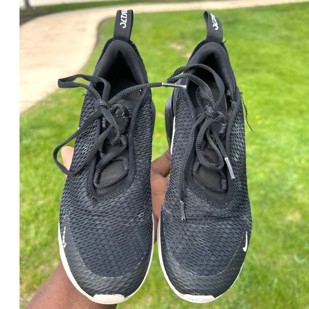 Nike Air Max 270 Little Kids Athletic Shoes Size 2.5Y Black - Picture 5 of 14